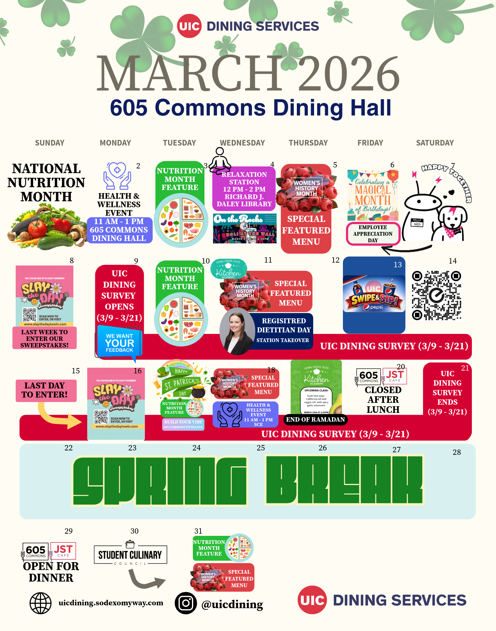 605 MARCH UIC Event Calendar