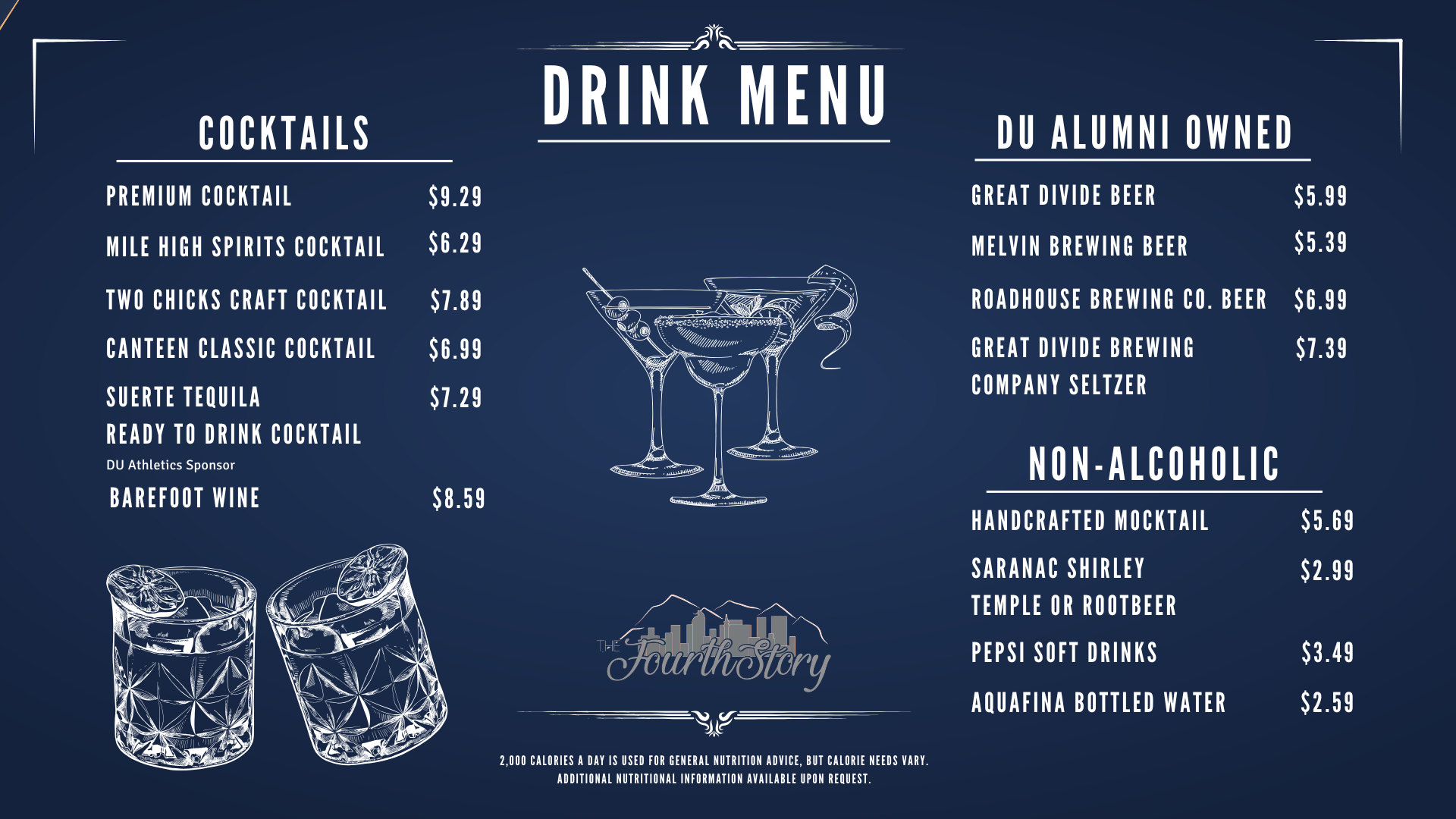 fourthstory menu