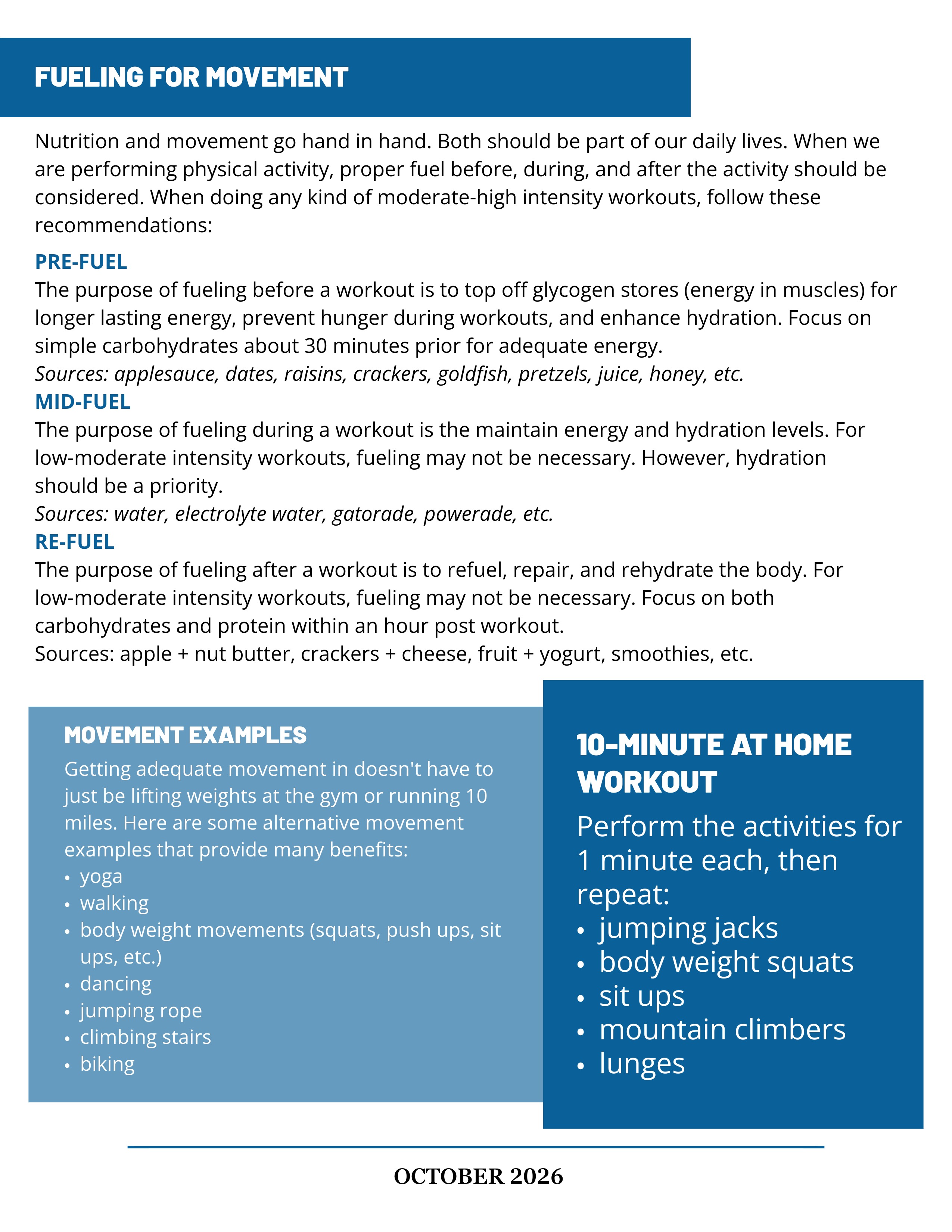 Nutrition Newsletter- October 26-2