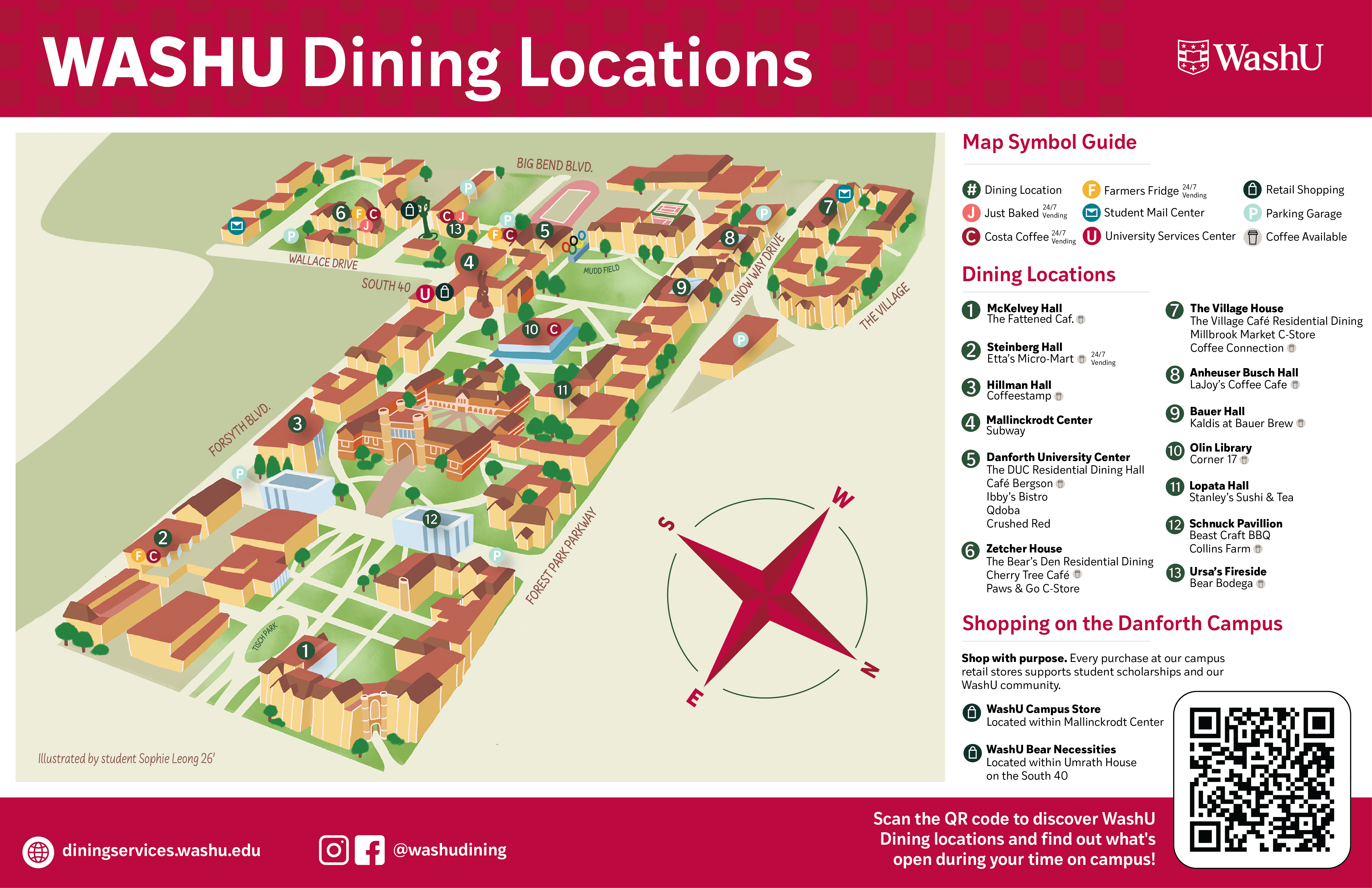 WashU Dining Locations Map Final WashU Dining Locations Map Final