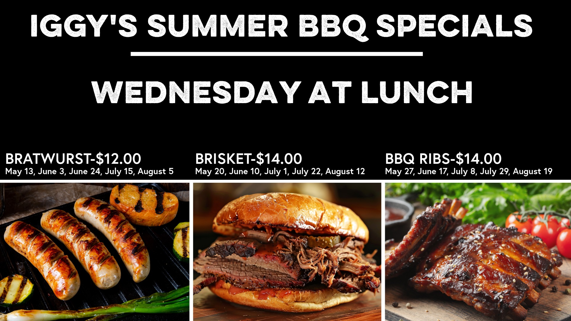 BBQ Weekly Rotating Schedule BBQ Weekly Rotating Schedule